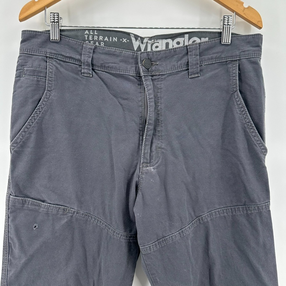 Wrangler All Terrain Gear Reinforced Utility Pants Mens 34x32 Gray Straight Work